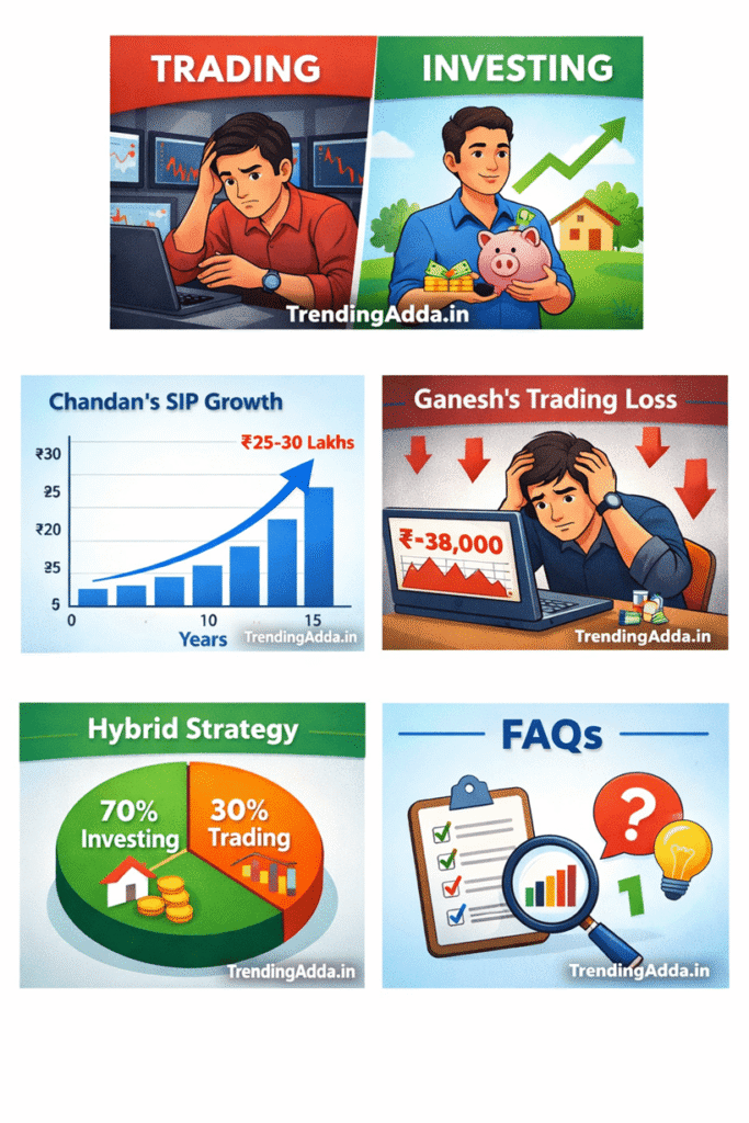 “Trading vs Investing comparison Chandan Ganesh Trending” Trading vs Investing
