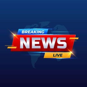 Breaking news live banner with red and blue headline graphics on world map Current Affairs July 2025