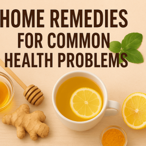 home remedies for common health problems using natural ingredients like ginger,