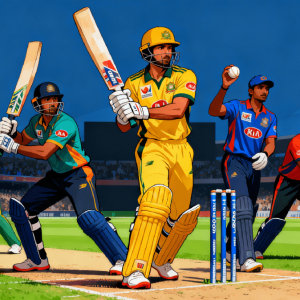 Dynamic image featuring cricket players, team logos, cricket bats, balls, and a stadium atmosphere representing IPL 2026 Retention